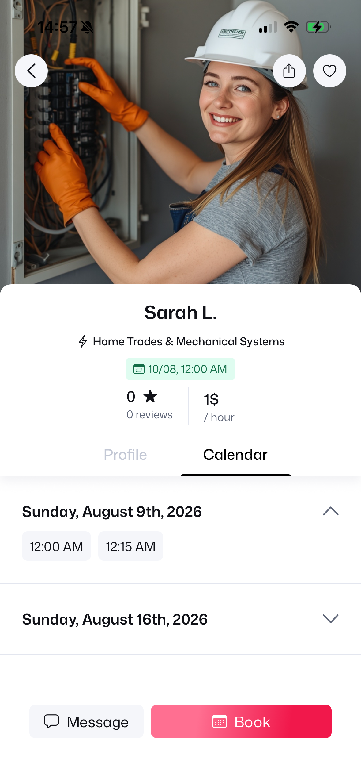 Calendar Booking