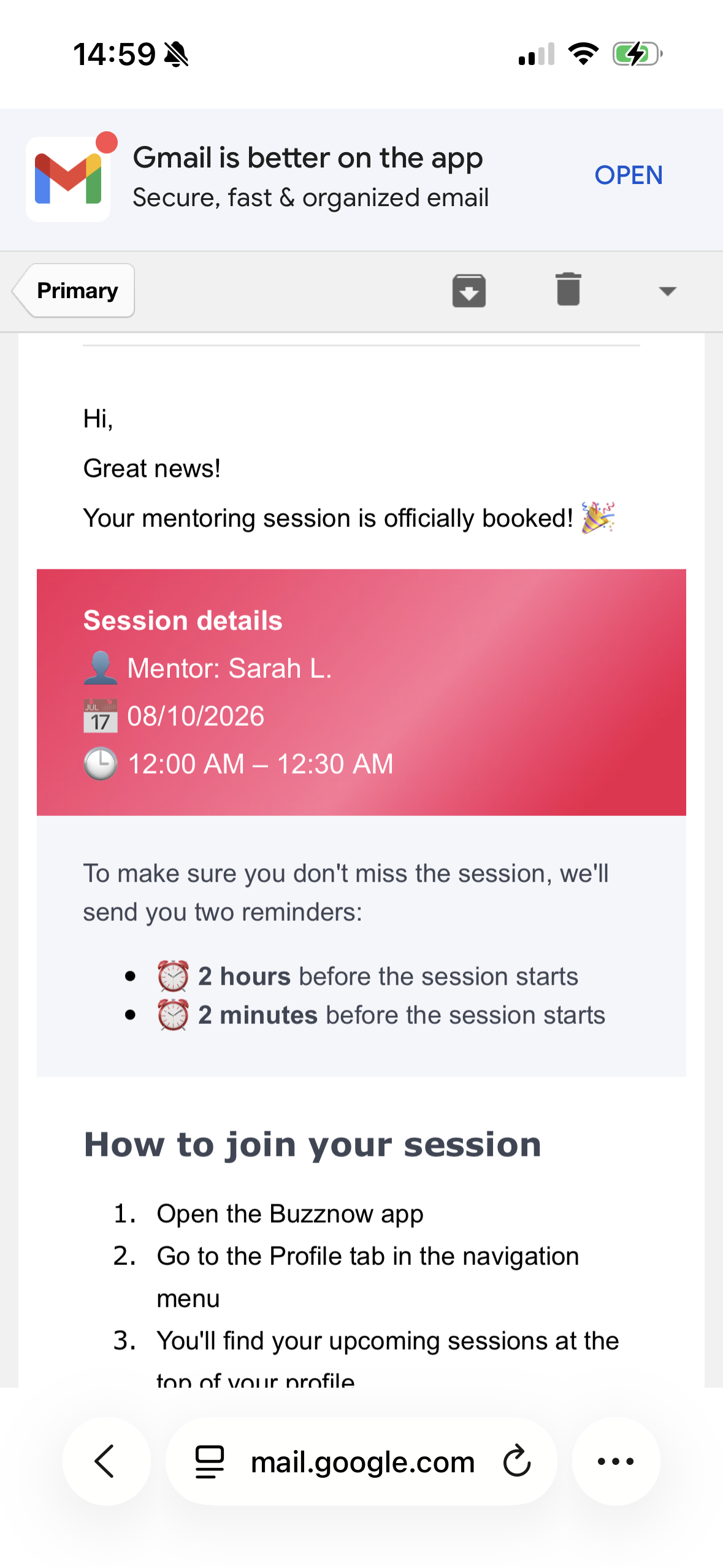 Apprentice Email