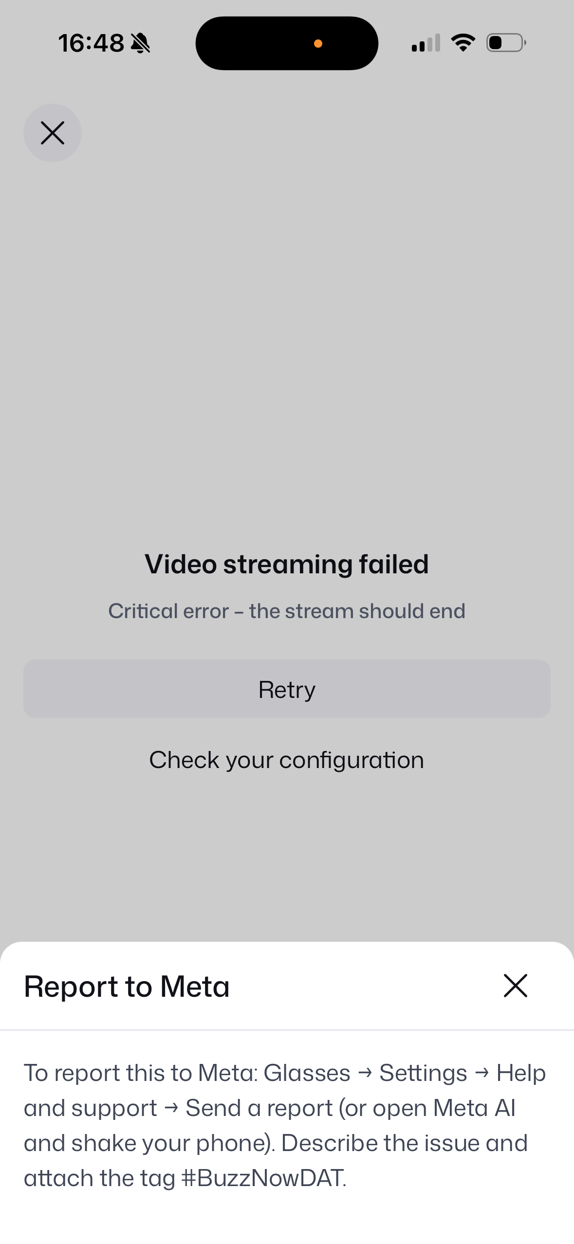 Report to Meta Dialog