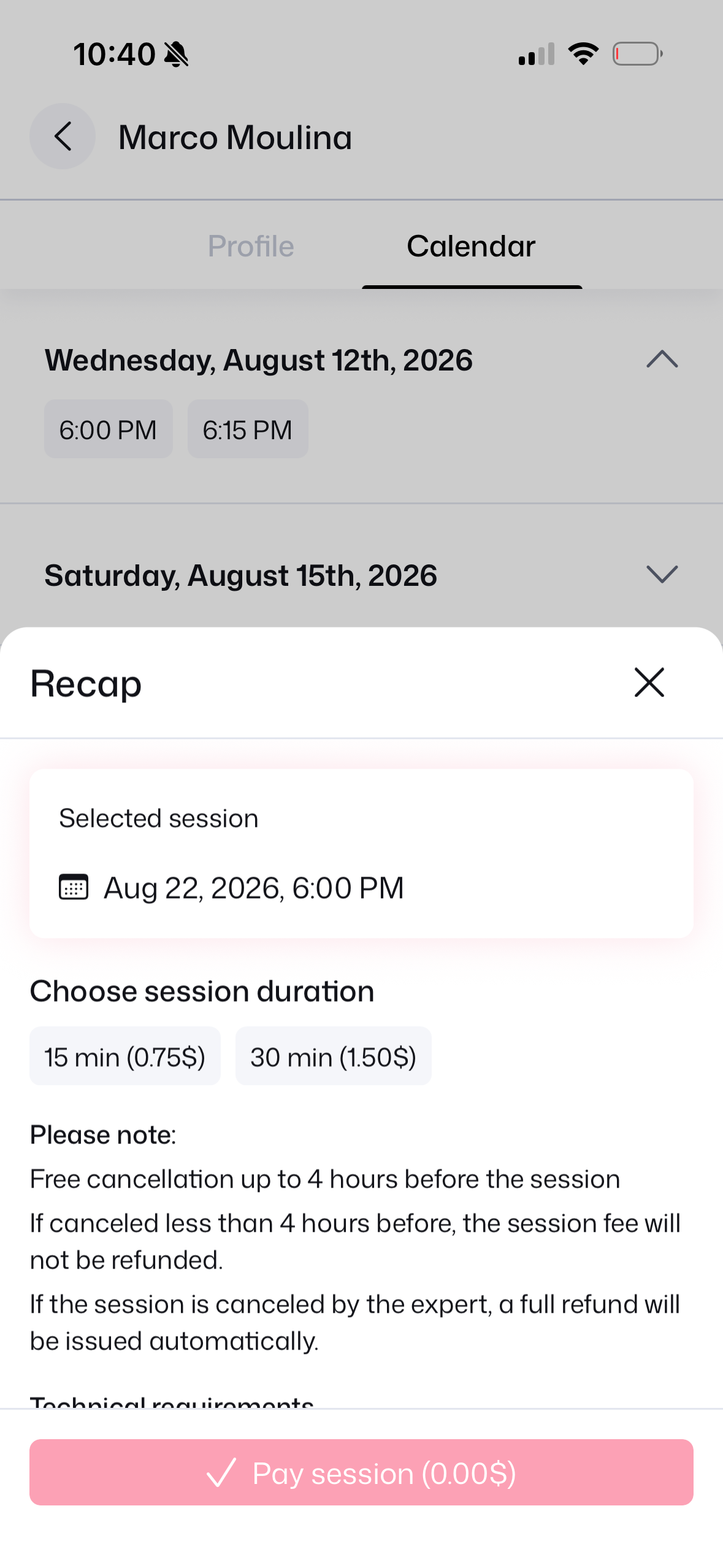 Session Duration