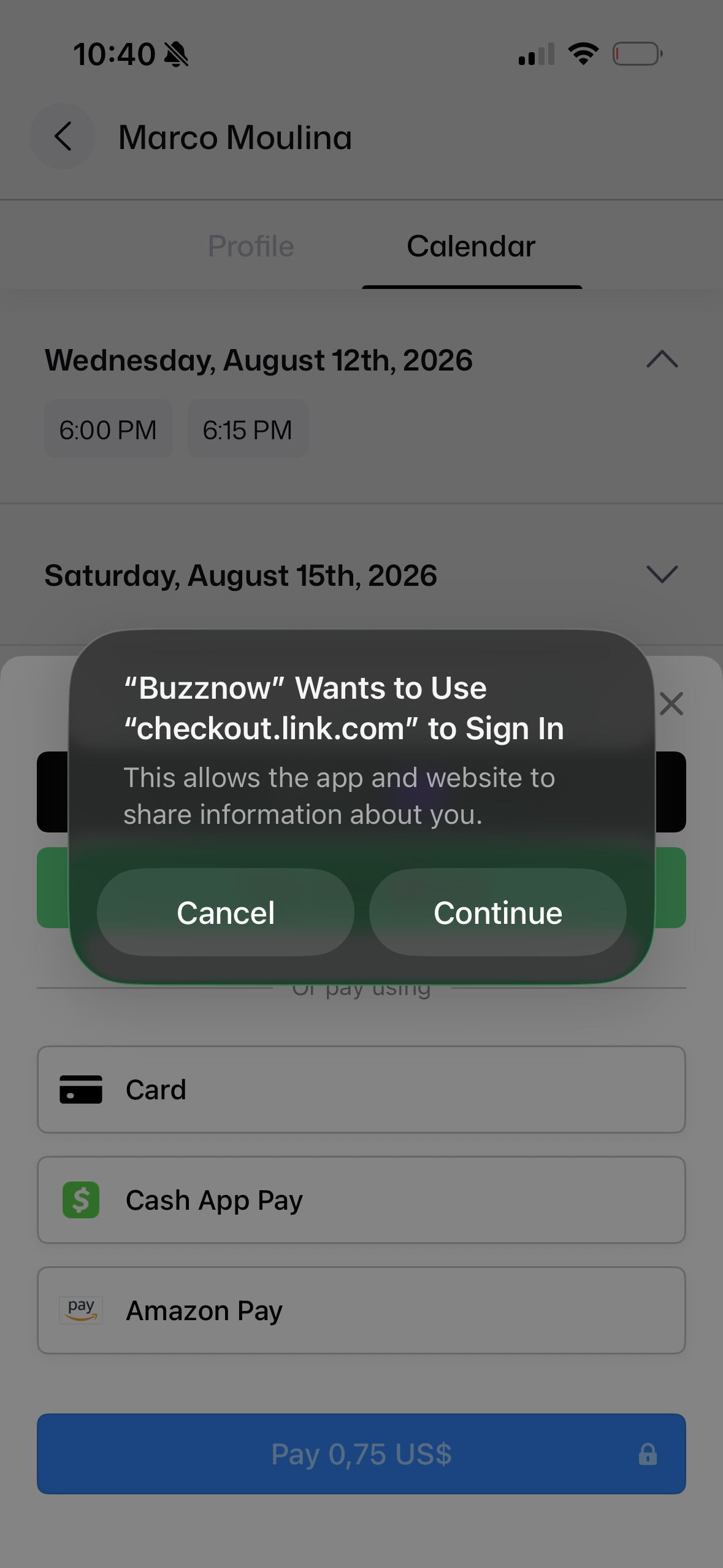 Multi-Option Payment Sheet